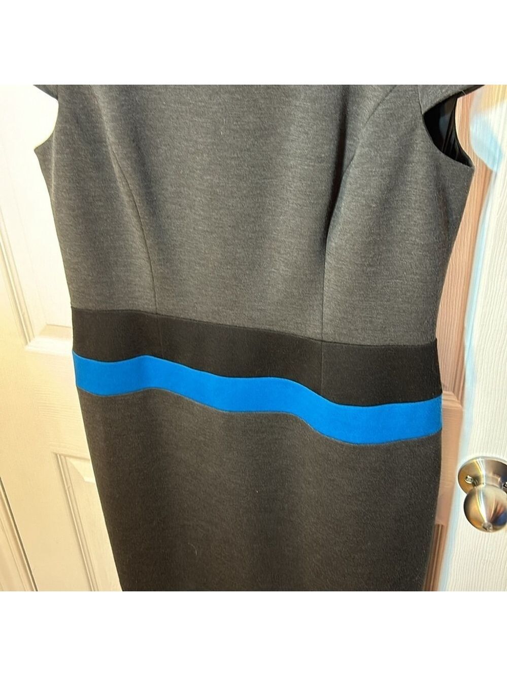 Anne Klein colour block cap sleeve midi career dress Size 8 - Picture 6 of 9